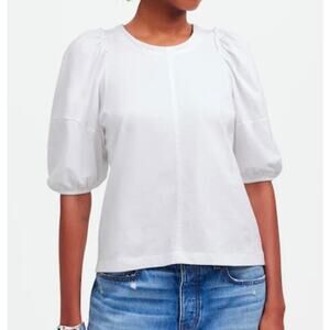 Madewell Puff-Sleeve Tee Size L NWT